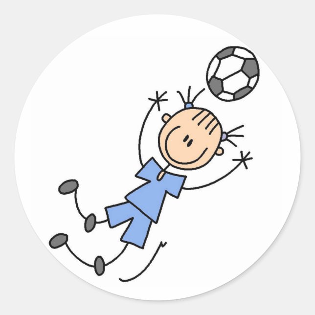 Adesivo Redondo Blue Girls Soccer Sticker (Frente)