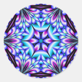 Adesivo Redondo Blue Heaven Mandala