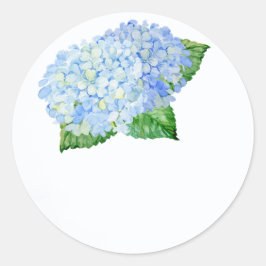 Adesivo Redondo Blue Hydrangea Weding Stickers