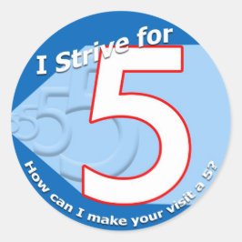 Adesivo Redondo Blue "I stripper for 5" Stickers
