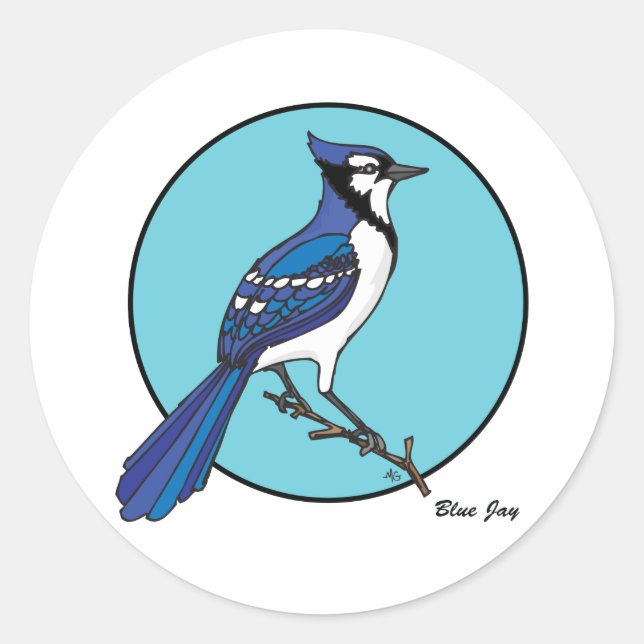 ADESIVO REDONDO BLUE JAY (Frente)