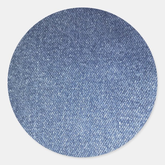 Adesivo Redondo Blue Jean Round Stickers (Frente)