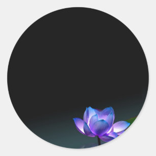 Adesivo Redondo BLUE LOTUS SICKERS, personalize-o