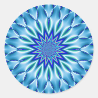 Adesivo Redondo Blue Mandala Sticker