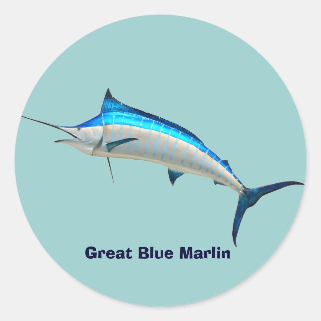 Adesivo Redondo Blue Marlin (Frente)