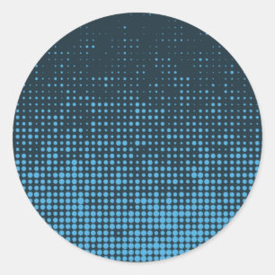 Adesivo Redondo Blue, modern, retro, cool, trendy dot pattern