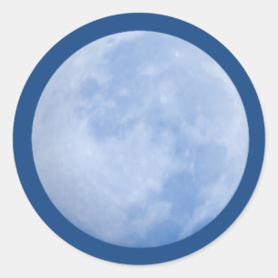 Adesivo Redondo Blue Moon Sticker