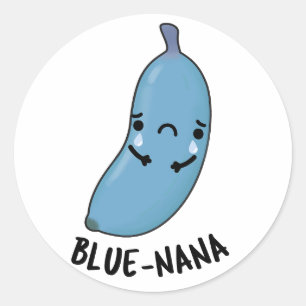 Adesivo Redondo Blue-nana Funny Banana Pun