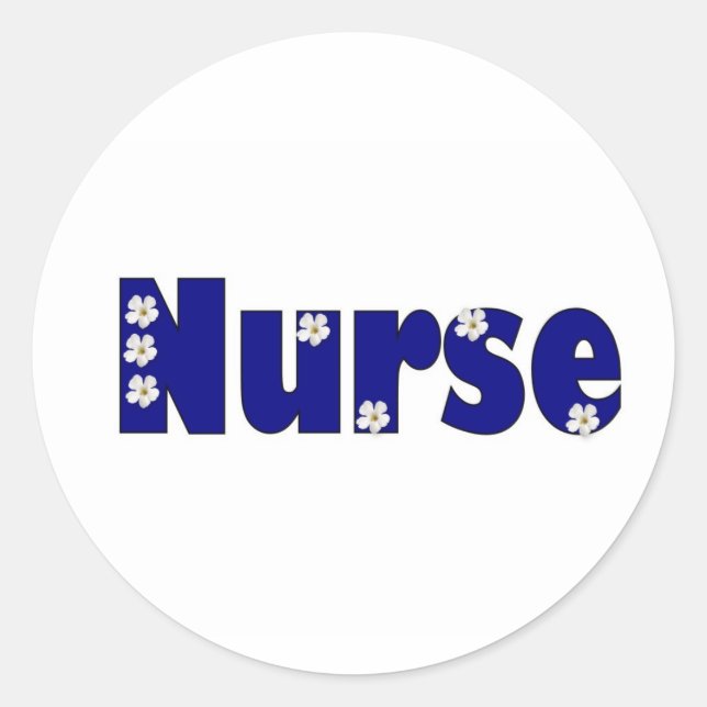 Adesivo Redondo Blue Nurse Sticker (Frente)