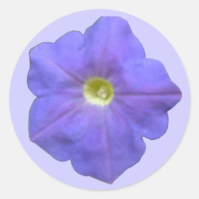 Adesivo Redondo Blue Petunia Stickers (Frente)