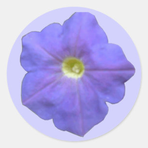 Adesivo Redondo Blue Petunia Stickers