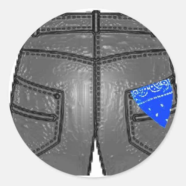 Adesivo Redondo Blue Right Hanky (Frente)