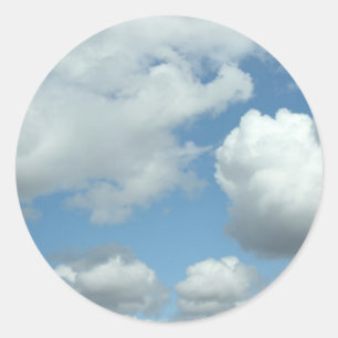 Adesivo Redondo Blue Sky Sticker