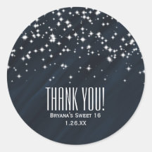 Blue & Sparkle Stars Elegante Favorito ao Glamor