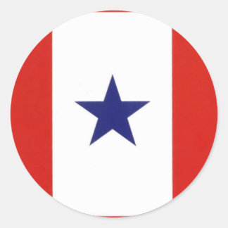 Adesivo Redondo Blue Star Flag Sticker