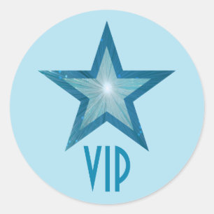 Adesivo Redondo Blue Star VIP round sticker azul