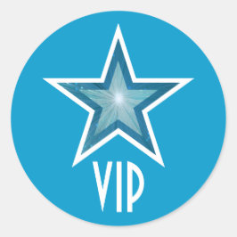 Adesivo Redondo Blue Star VIP round sticker azul