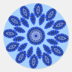 Adesivo Redondo Blue Tahoe Mandala