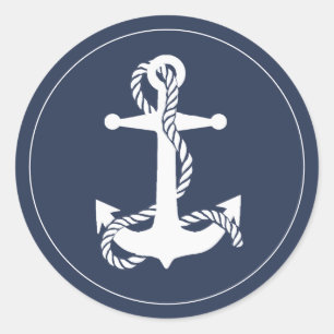 Adesivo Redondo Blue Wave Anchor V2 Wht/Marinho ID836