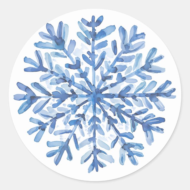 Adesivo Redondo Blue white stickers  (Frente)