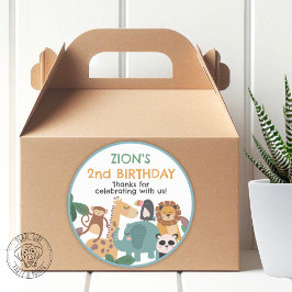 Adesivo Redondo Blue Wild Animal