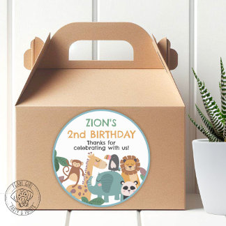 Adesivo Redondo Blue Wild Animal