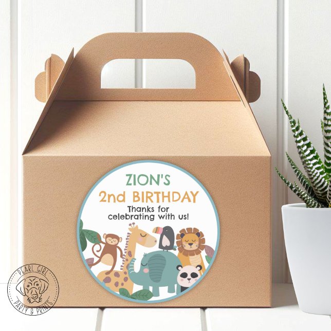 Adesivo Redondo Blue Wild Animal (Criador carregado)