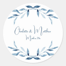 Blue Willow Branches, Watercolor Wedic Classic R