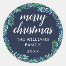 Blue Wreath Feliz Natal