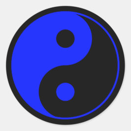 Adesivo Redondo Blue Yin Yang Sticker