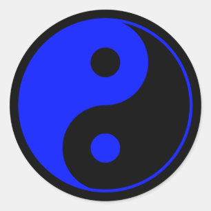 Adesivo Redondo Blue Yin Yang Sticker