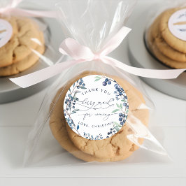 Adesivo Redondo Blueberry Berry Muito Obrigado