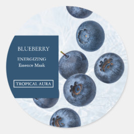 Adesivo Redondo Blueberry Facial Mask Label
