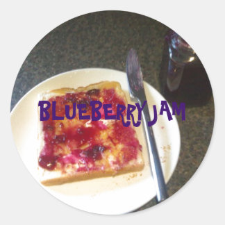 Adesivo Redondo BlueBerry Jam Sticker
