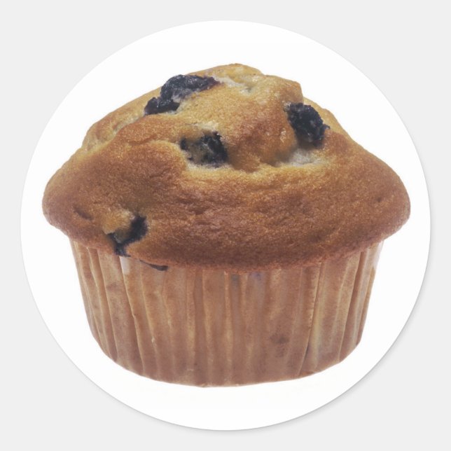 Adesivo Redondo Blueberry Muffin (Frente)