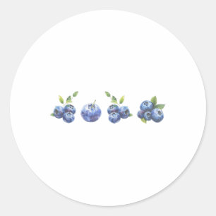 Adesivo Redondo Blueberry Summer Cottagecore Berries Aestético Bot