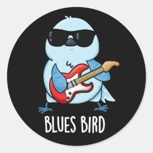 Adesivo Redondo Bluebird Funny Bluebird Dark BG