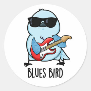 Adesivo Redondo Bluebird Funny Bluebird Pun