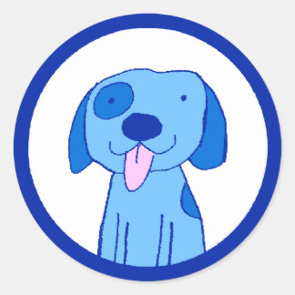 Adesivo Redondo Bluedog Jefferson (Democrata-Cachorro Azul)