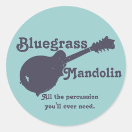 Adesivo Redondo Bluegrass Mandolin - Toda a pressão de que você pr