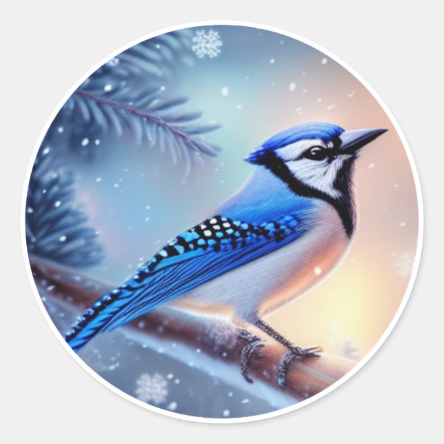 Adesivo Redondo Bluejay (Frente)