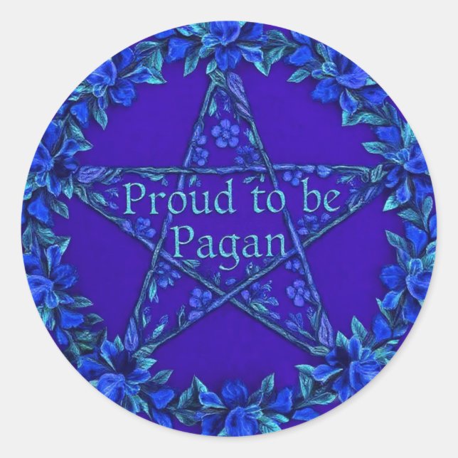 Adesivo Redondo BluePaganPride (Frente)