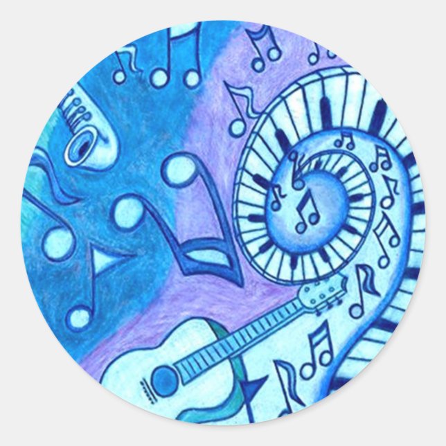 Adesivo Redondo Blues (Frente)