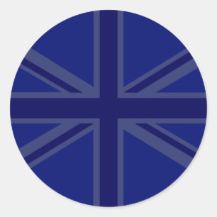 Adesivo Redondo Blues para bandeira britânica de bandeira da Uni