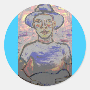 Adesivo Redondo Bluesman com alma