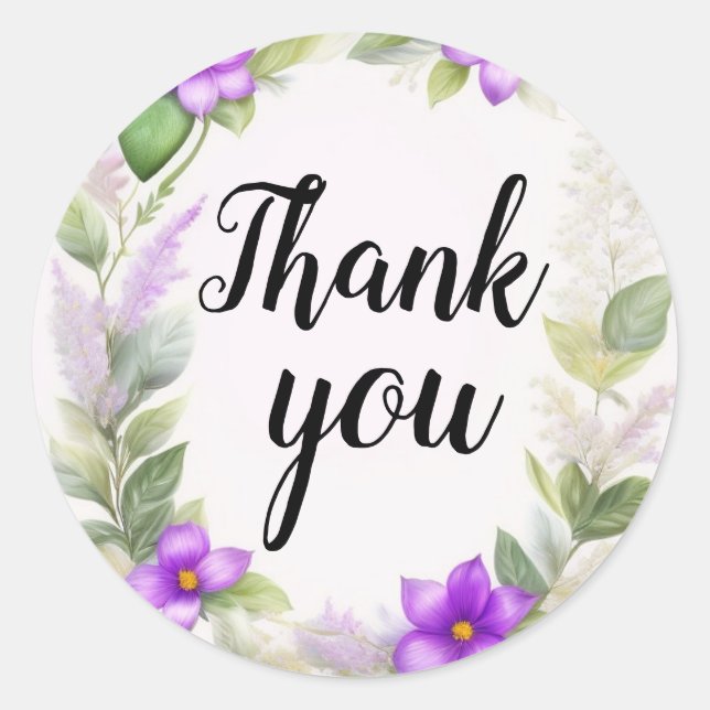 Adesivo Redondo Blumen Kranz Aquarellzeichnung (Frente)