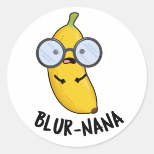 Adesivo Redondo Blur-nana Funny Banana Pun
