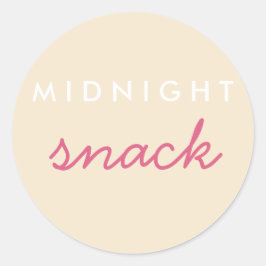 Adesivo Redondo Blush de Champanhe Snack Sticker Midnight