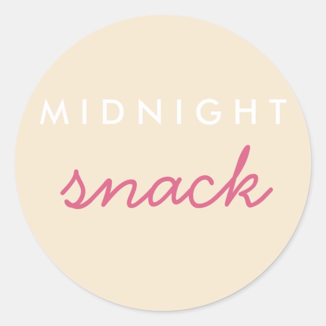 Adesivo Redondo Blush de Champanhe Snack Sticker Midnight (Frente)