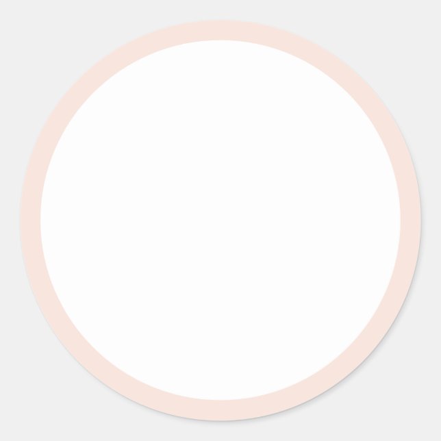 Adesivo Redondo Blush Pink Blank Classic Round Sticker (Frente)